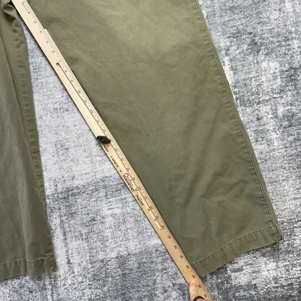 VTG GAP Pants Mens 36x30 (34x29) Green Khaki Pleated Field Trousers Military 90s